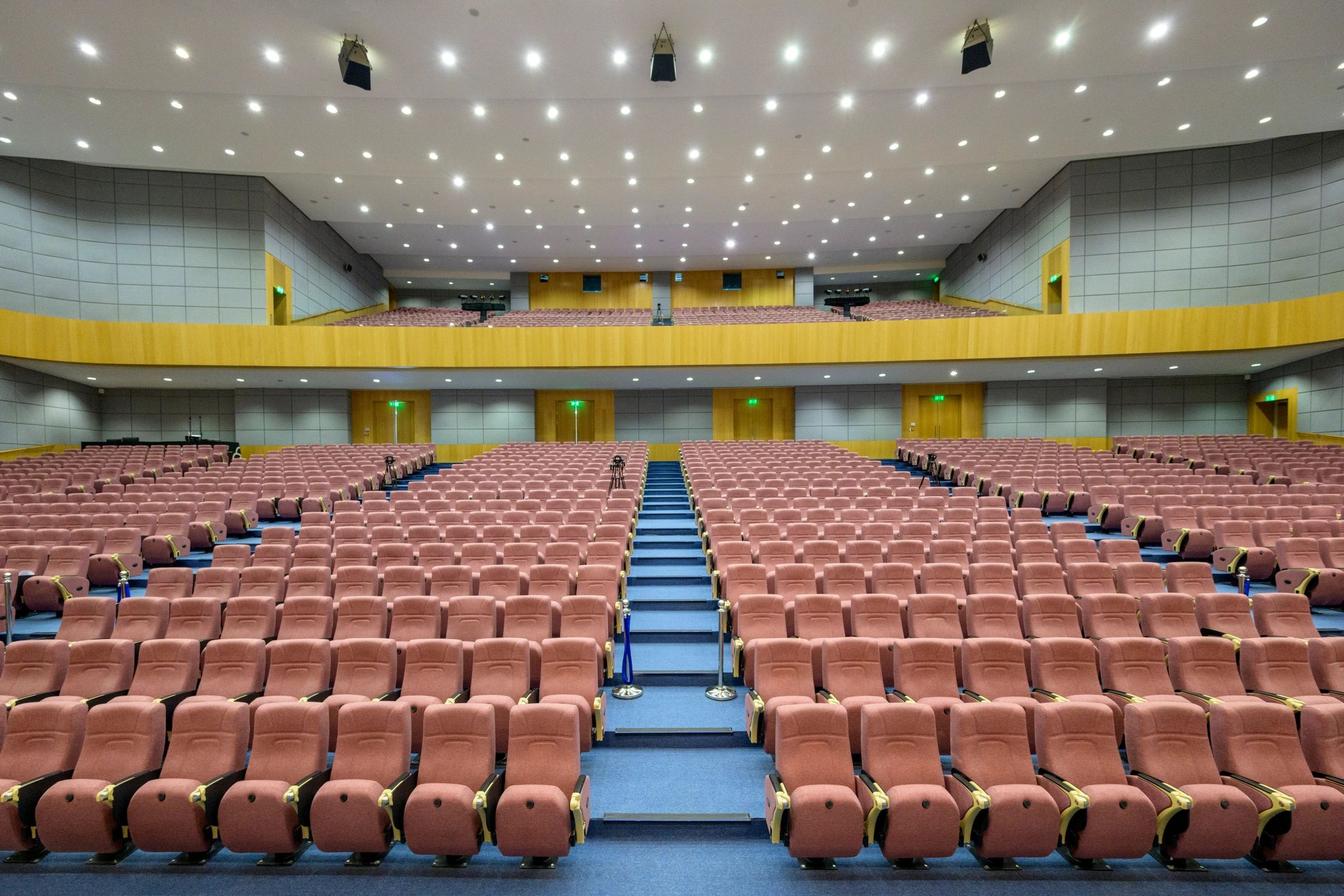 Auditorium seating and stage lighting